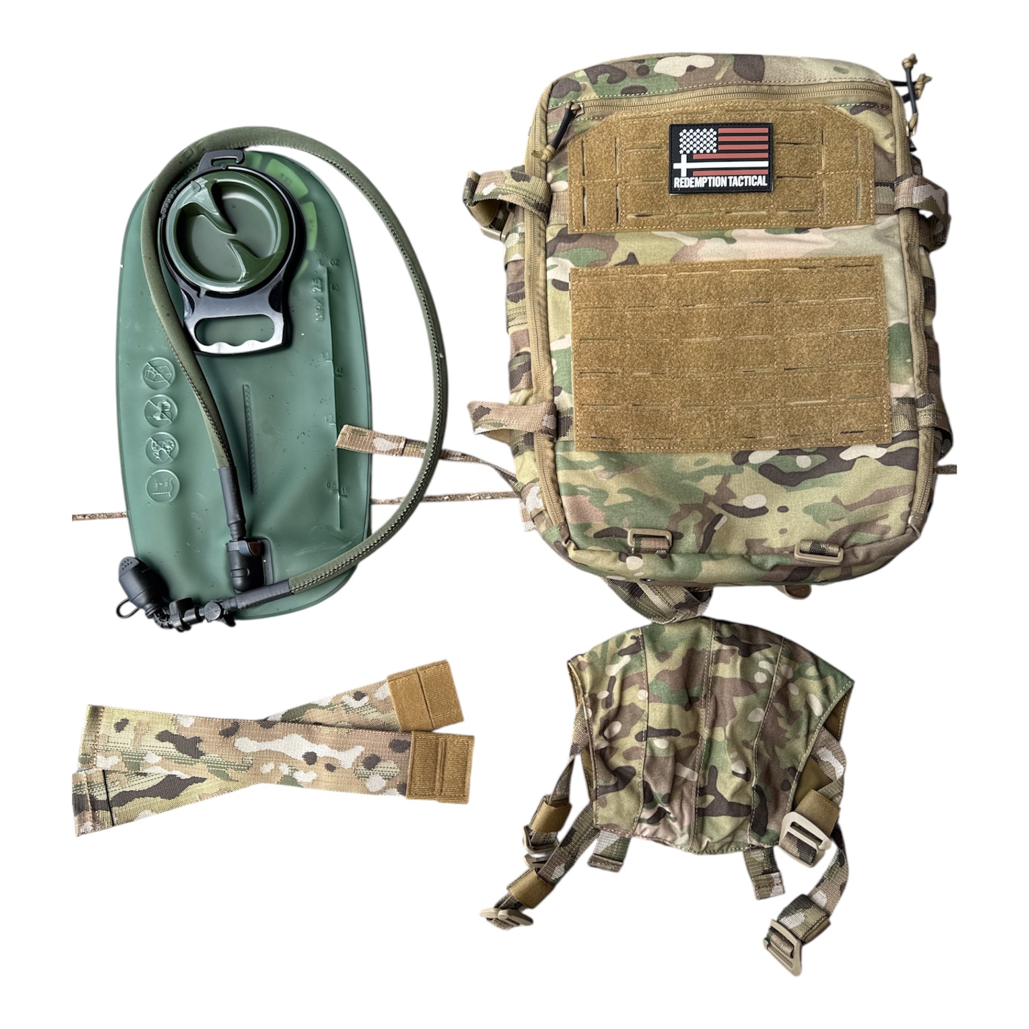 Redemption Tactical® Crusader Flatpack Plate Carrier Bag + Hydration Bladder