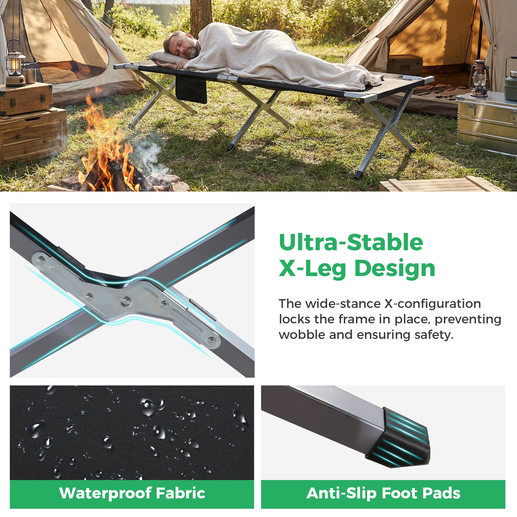 Ainfox camping cot camping bed