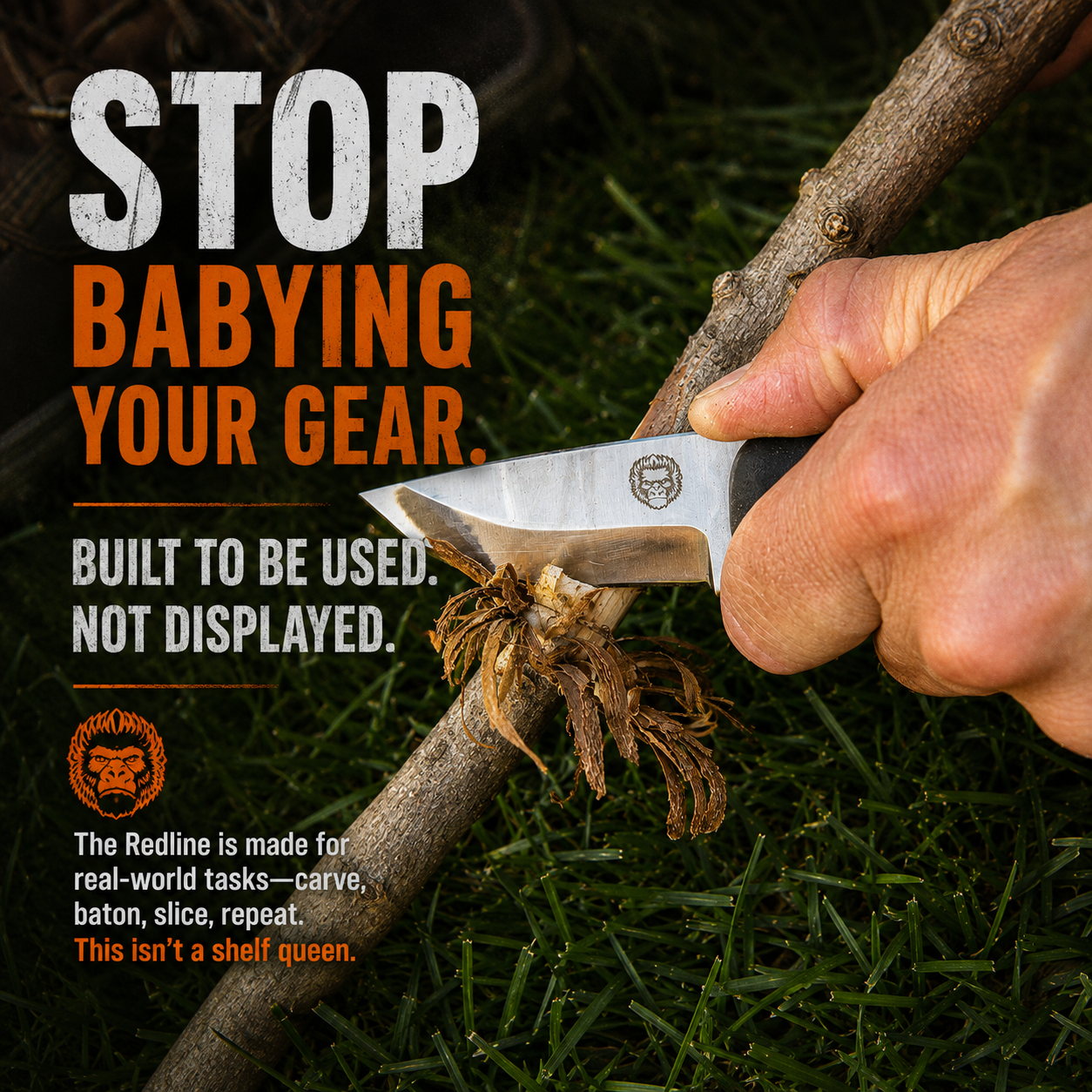 THE REDLINE™ COMPACT SURVIVAL KNIFE & FIRE STARTER KIT