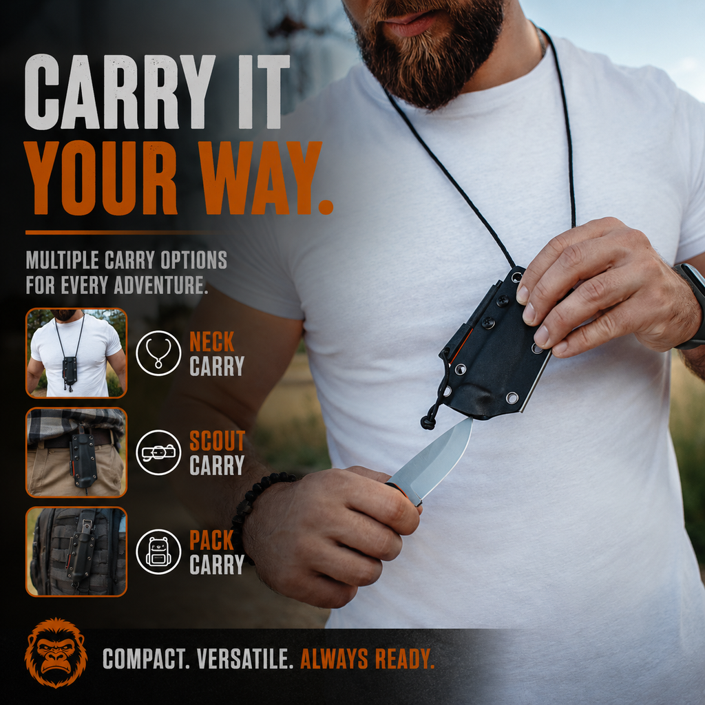 THE REDLINE™ COMPACT SURVIVAL KNIFE & FIRE STARTER KIT
