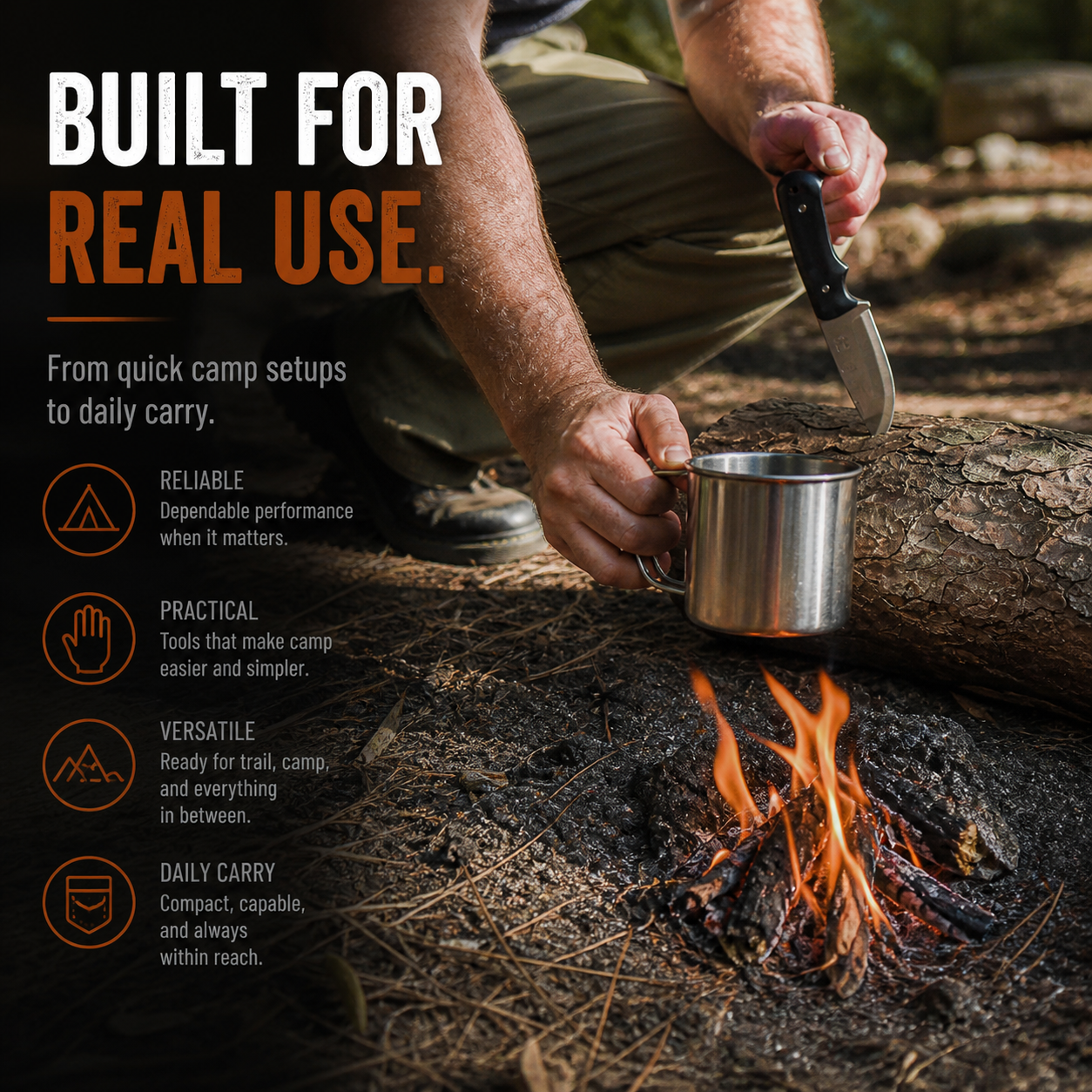 THE REDLINE™ COMPACT SURVIVAL KNIFE & FIRE STARTER KIT