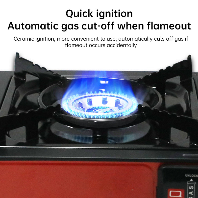 Single - burner Butane Camping Stove, windproof, adjustable, portable