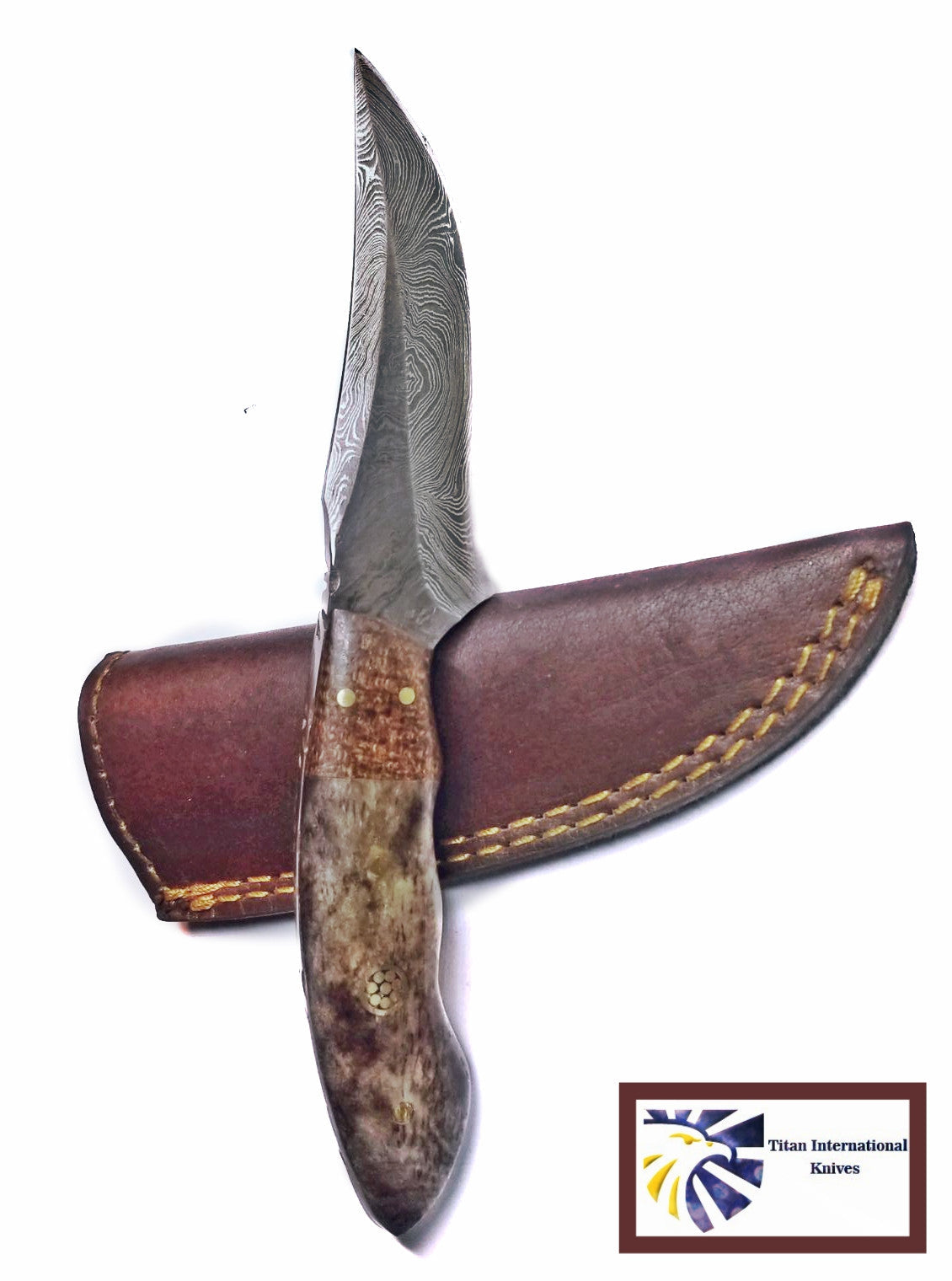 Damascus Skinning Knife by Titan TD-171