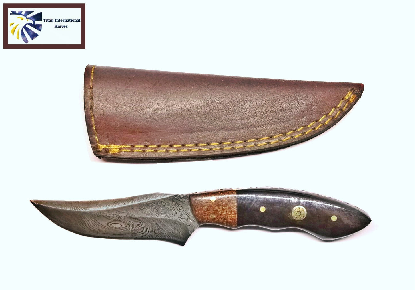 Damascus Skinning Knife by Titan TD-171