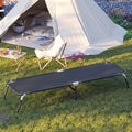 Outdoor Folding Camping Bed for Sleeping Hiking Travel-Black