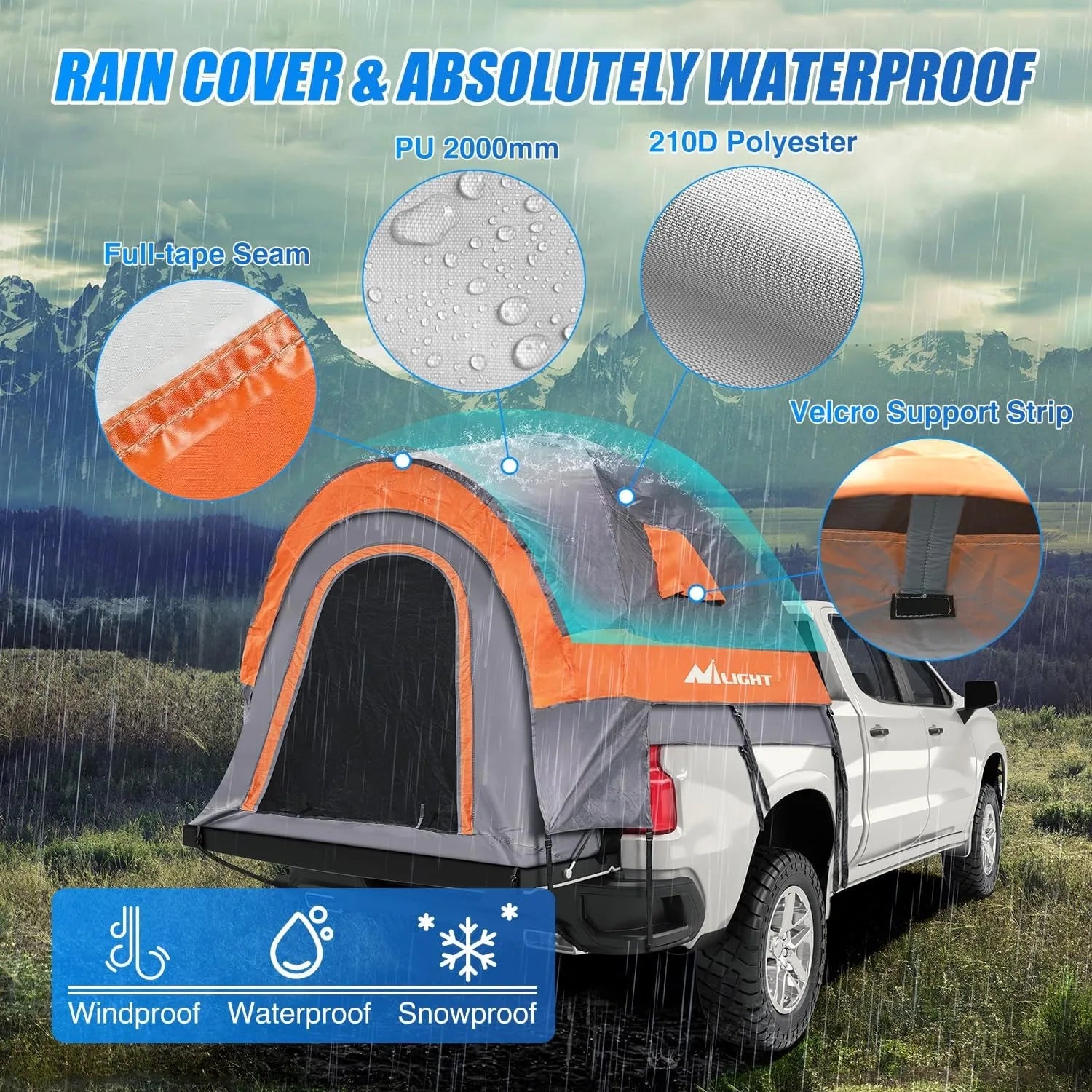 Two Person Truck Bed Tent Waterproof Outdoor Camping
