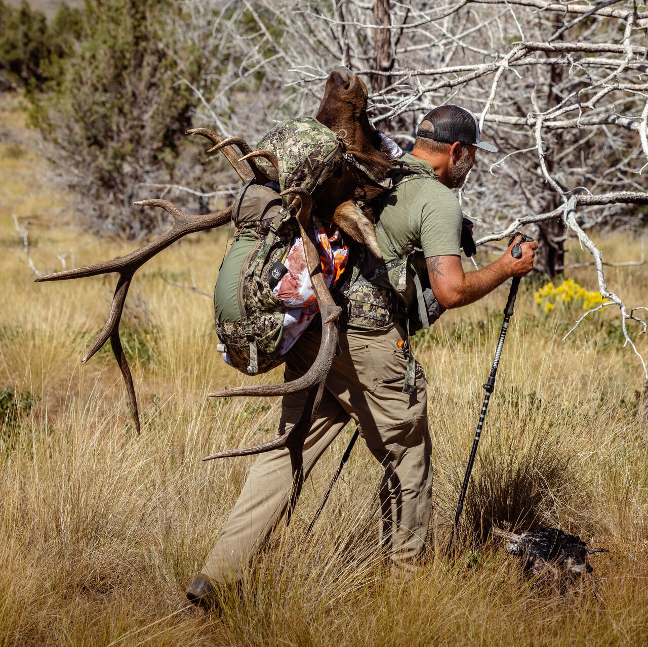 Eberlestock Team Elk Pack - Lightweight Hunting Pack w/ Rifle Scabbard