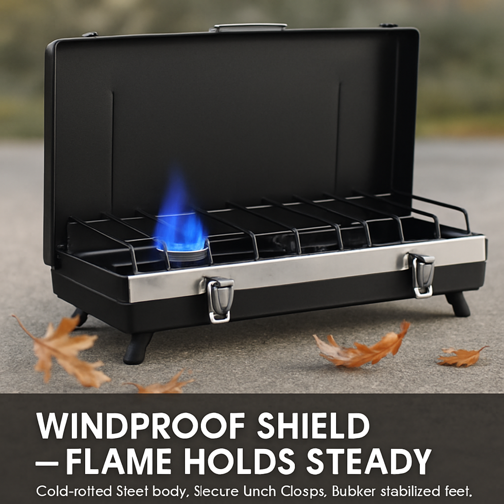 3-Burner Camping Stove for Outdoor Cooking & RV Use