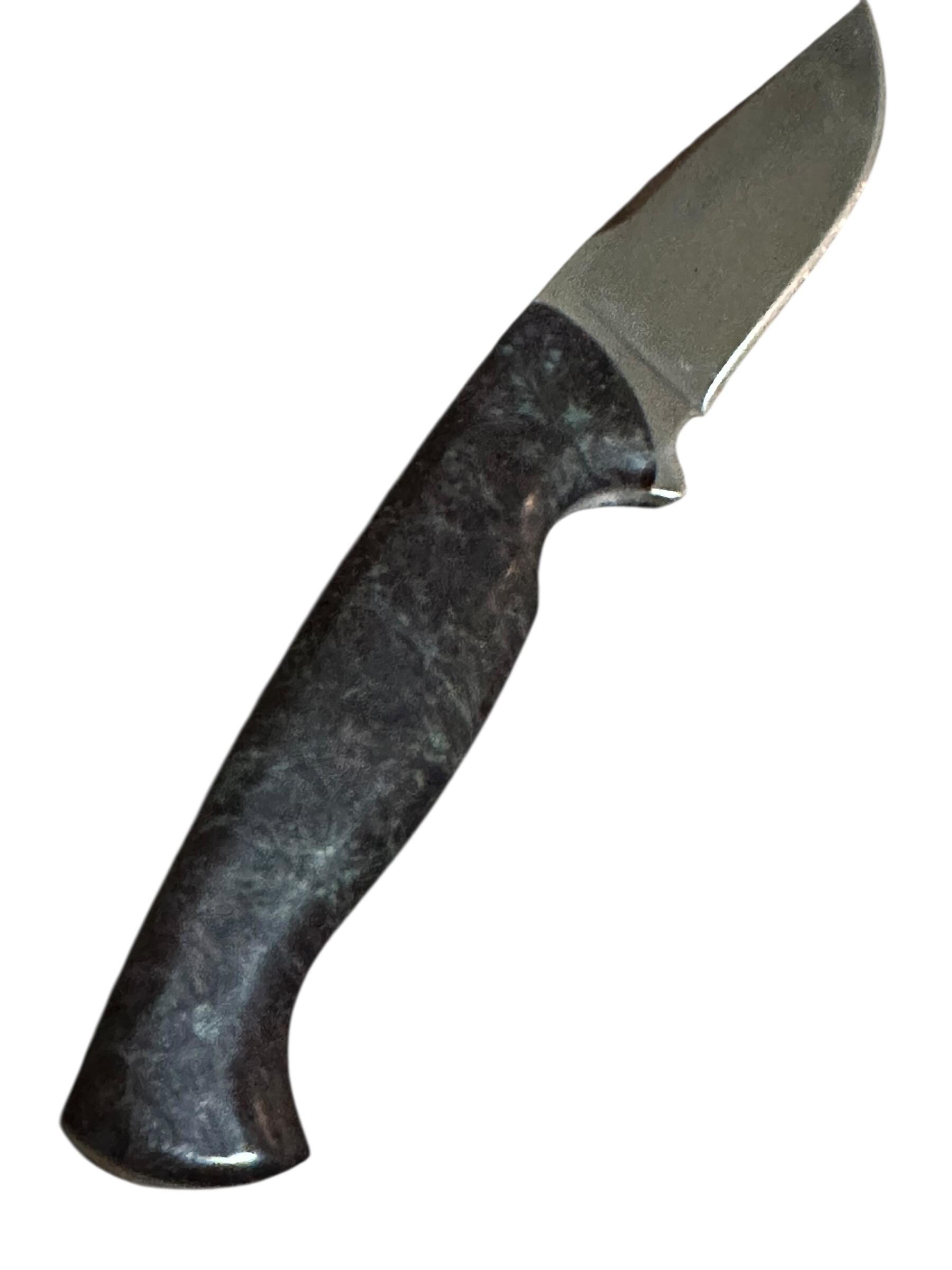 80CrV2 Compact Field Knife Huse Knives Stabilized Maple Forged in Fire Champion Sharp Blade Texas Made