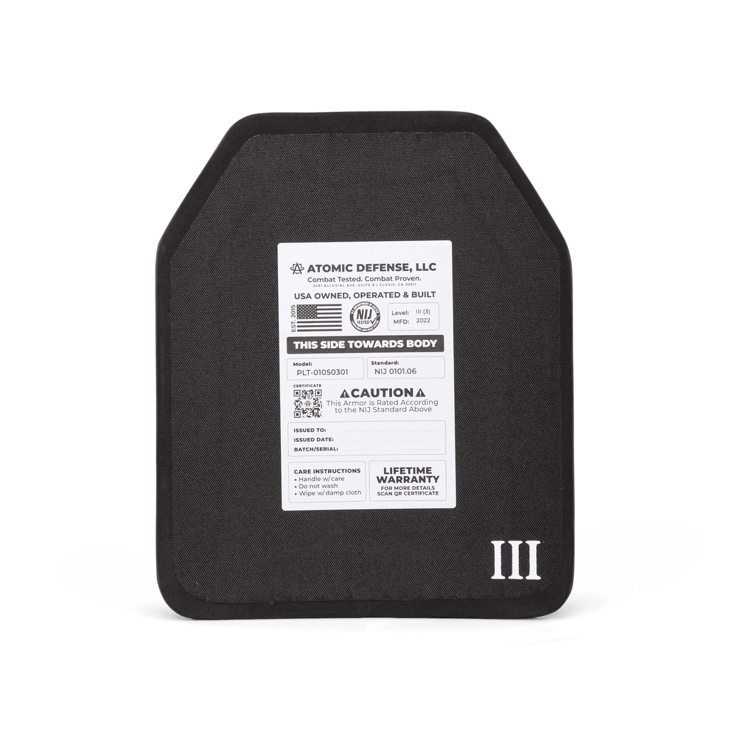 NIJ Level III+ Body Armor Plate - AR-15 & AK-47 Rifle Protection