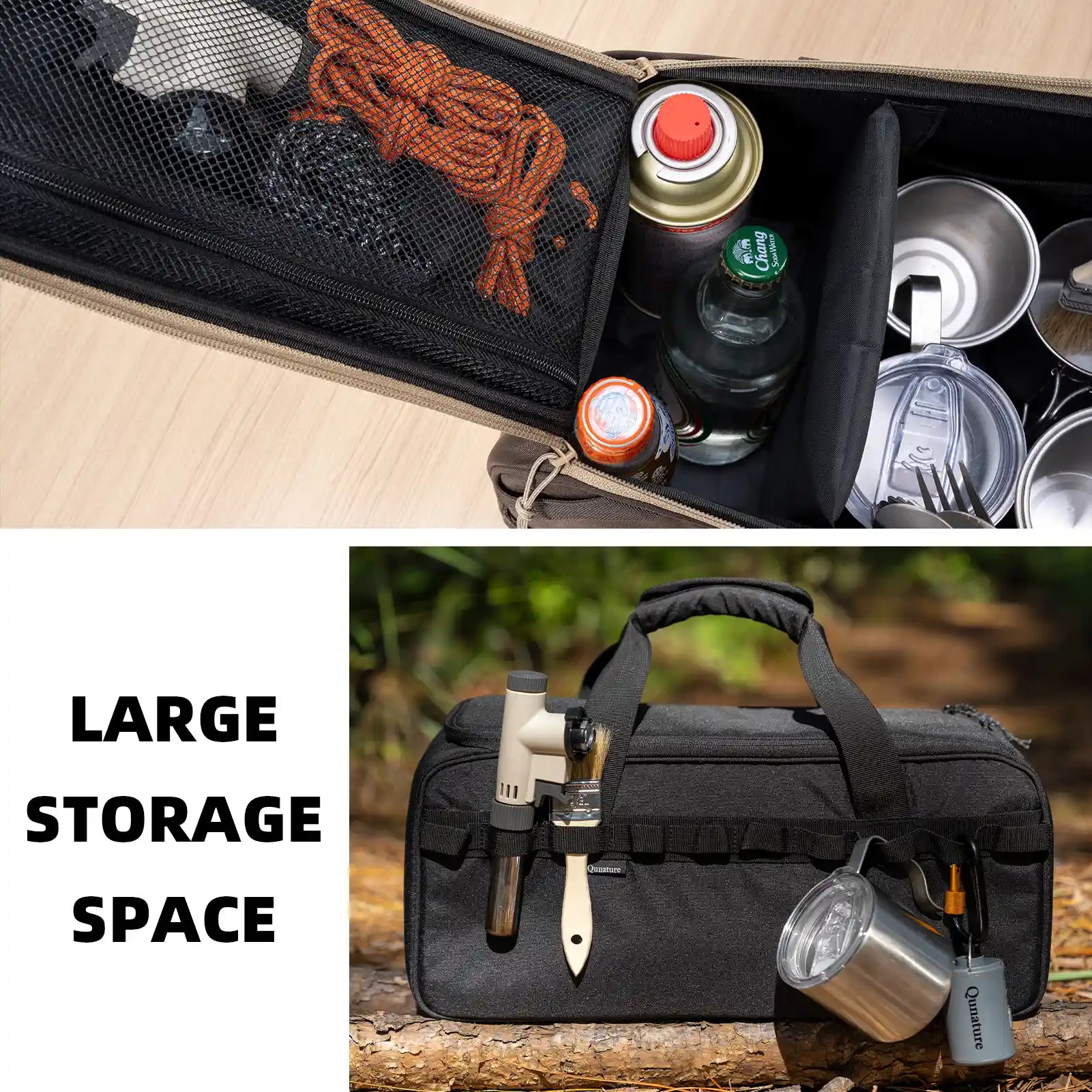 Multi-Compartment Camping Tableware Carry Bag