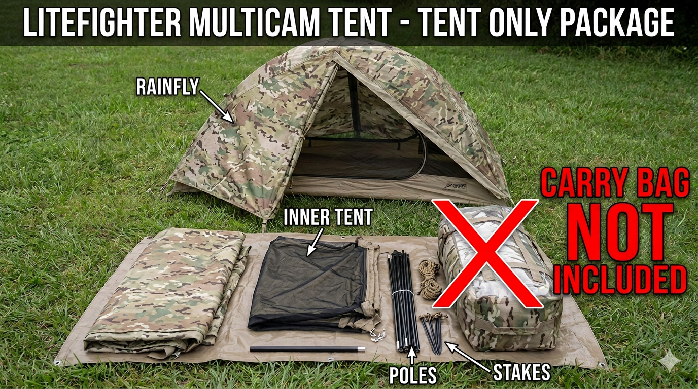 Litefighter 1 Multicam OCP Individual Shelter System Tent | Genuine USGI Issued